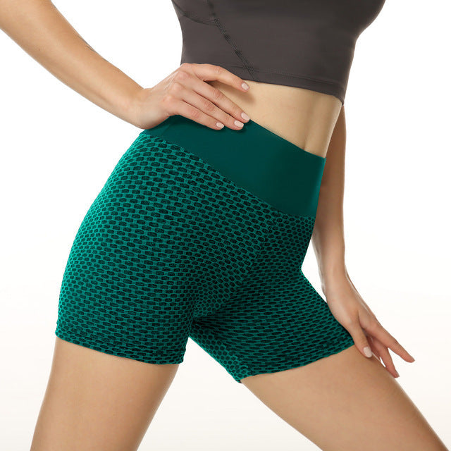 Pantalon de yoga en nid d'abeille, couleur unie, pour femme, idéal pour le sport et le fitness