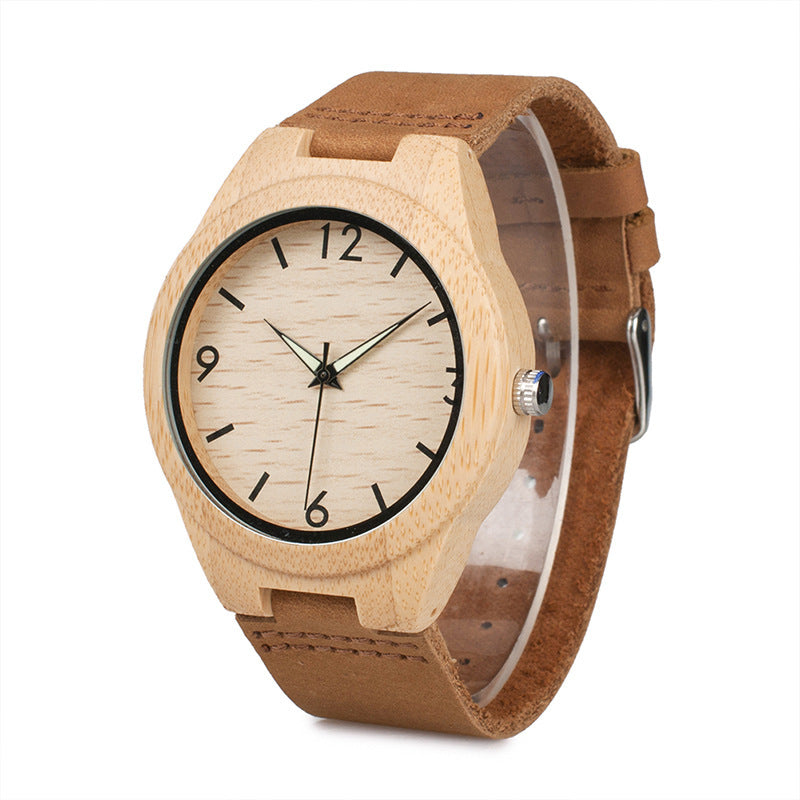 Montre en bois Couple Bambou - LUXARAH