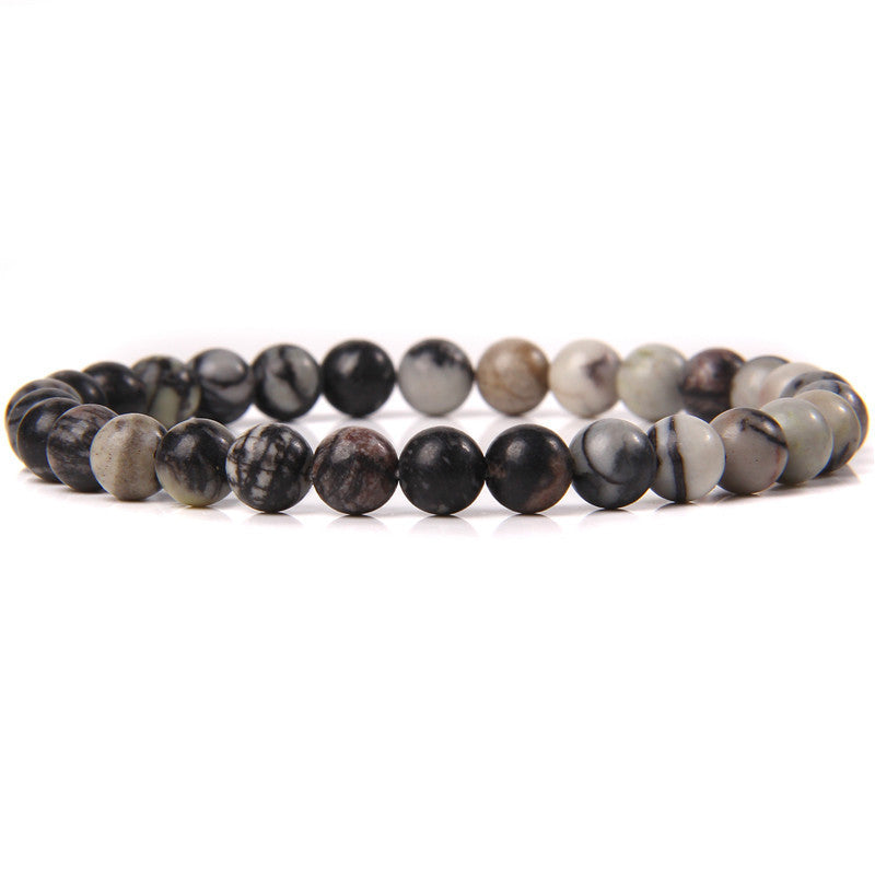 Bracelet en pierre naturelle de 6 mm, tissé à la main, bracelet énergétique - LUXARAH