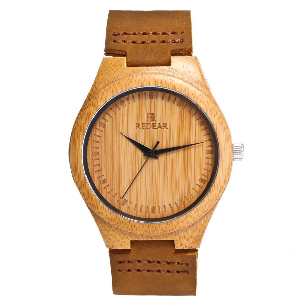 Montre à quartz en bambou - LUXARAH