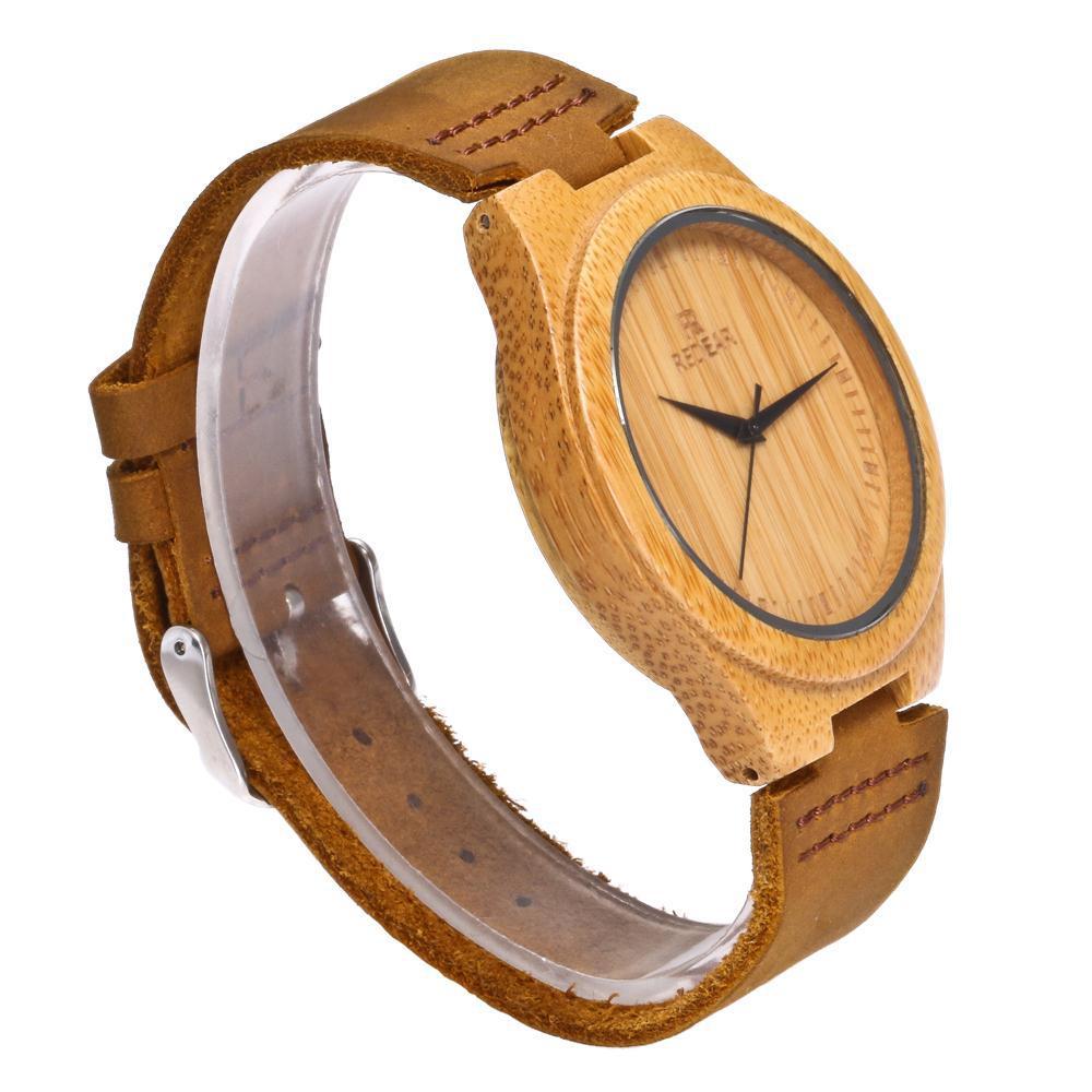 Montre à quartz en bambou - LUXARAH