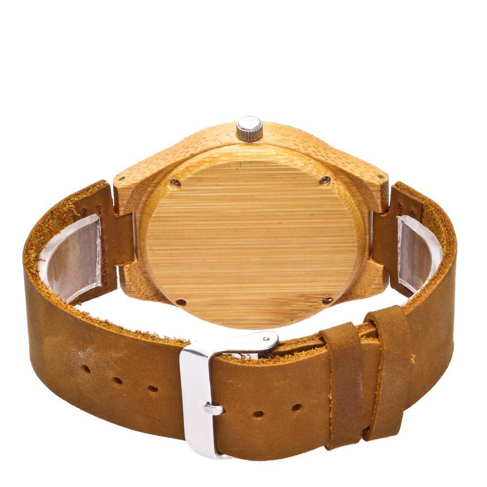 Montre à quartz en bambou - LUXARAH