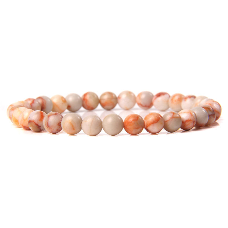 Bracelet en pierre naturelle de 6 mm, tissé à la main, bracelet énergétique - LUXARAH