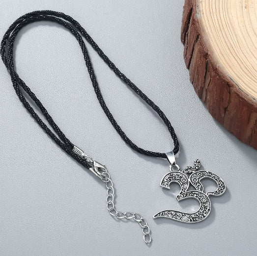 Collier OM, OM Bijoux, Yoga Femme, Collier Ethnique, Argent, Yoga Méditation - LUXARAH