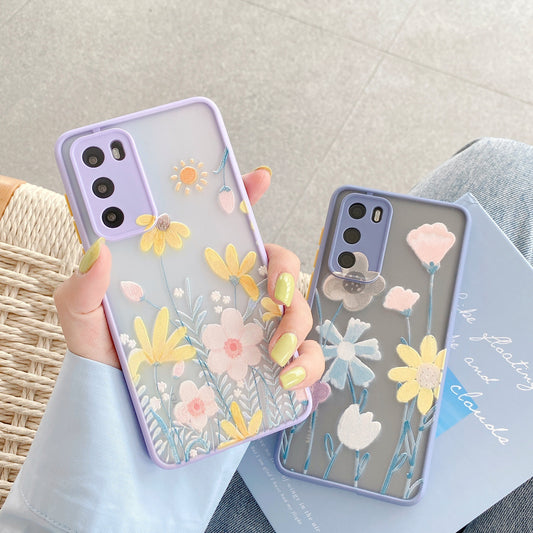Coque de téléphone à motif floral en reliefEmbossed flower phone case