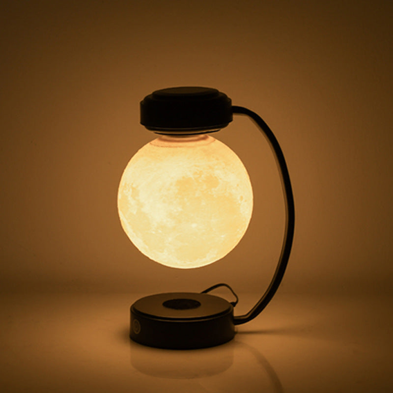 Veilleuse LED 3D en forme de lune, sans fil, magnétique, rotative, boule flottante, pour l'école, le bureau, la librairie, la décoration de la maison