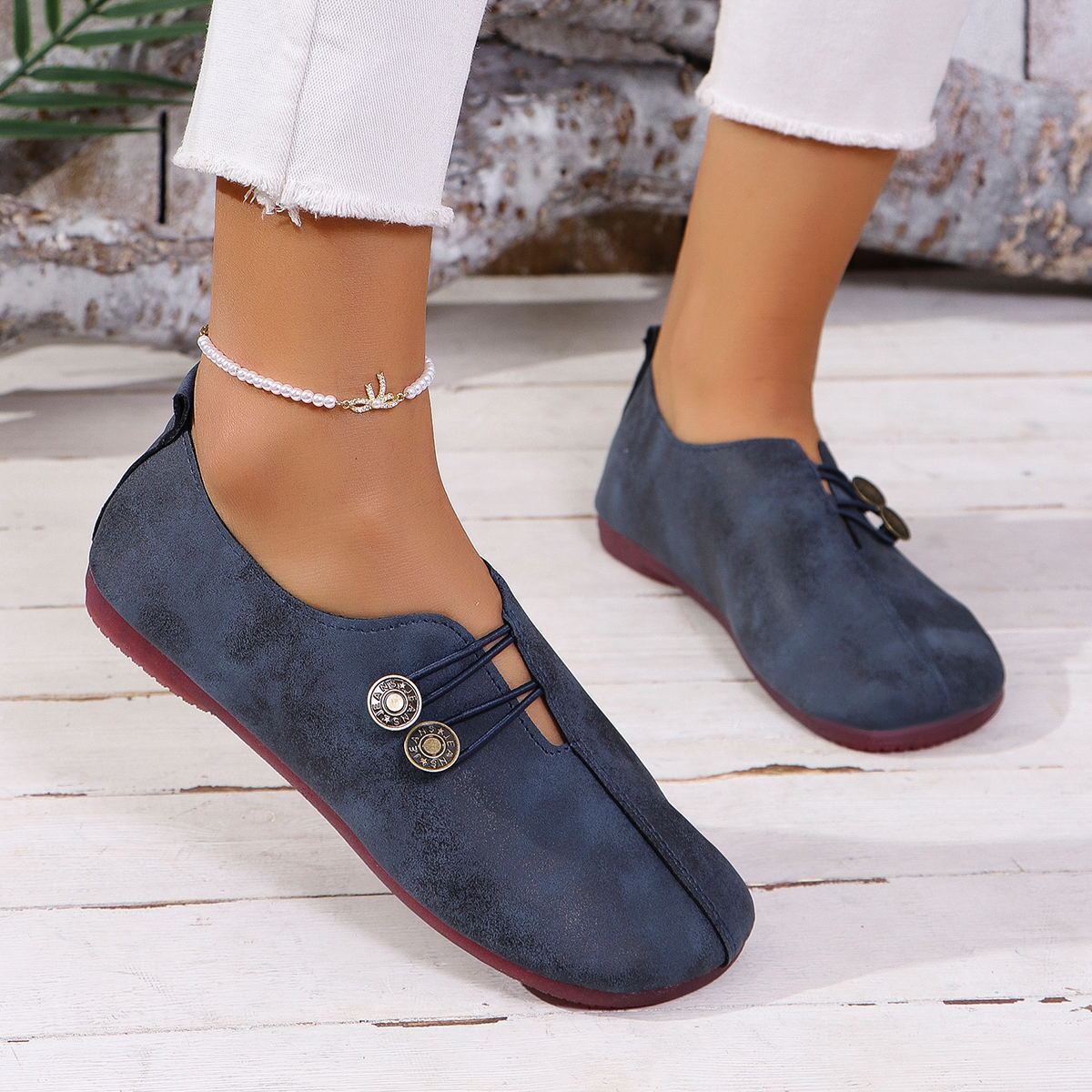 Sandales à enfiler à bout carré pour femme, chaussures plates et souples, tendance pour l'été