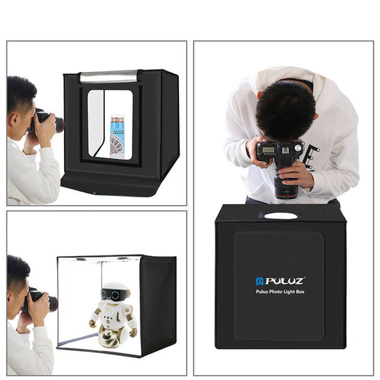 Boîte à lumière douce pliable de 40 cm pour studio photo avec éclairage LED et gradation