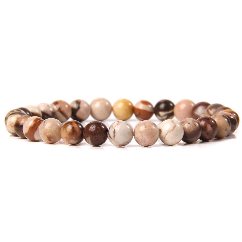 Bracelet en pierre naturelle de 6 mm, tissé à la main, bracelet énergétique - LUXARAH
