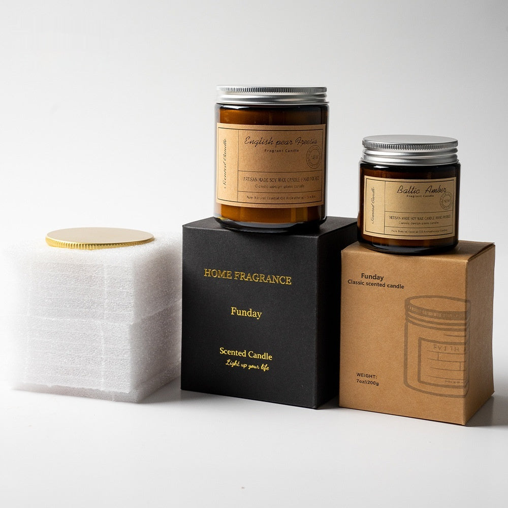 Bougie d'aromathérapie haut de gamme en cire de soja sans fumée