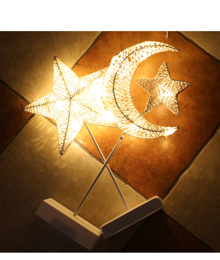 Lumières LED, lumières clignotantes, lumières étoiles, romantique, aménagement de la pièce, décoration amour, étoiles lampe, lampe de table, lampe en rotin, boule