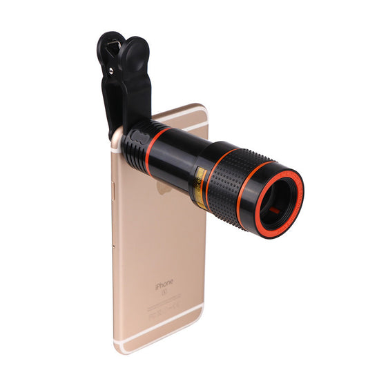 Objectif télescopique rétractable à clip pour téléphone portable Zoom pour Galaxy S3, S4, S5, S6, S7 Edge