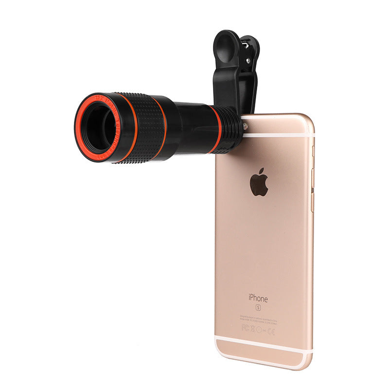 Objectif télescopique rétractable à clip pour téléphone portable Zoom pour Galaxy S3, S4, S5, S6, S7 Edge