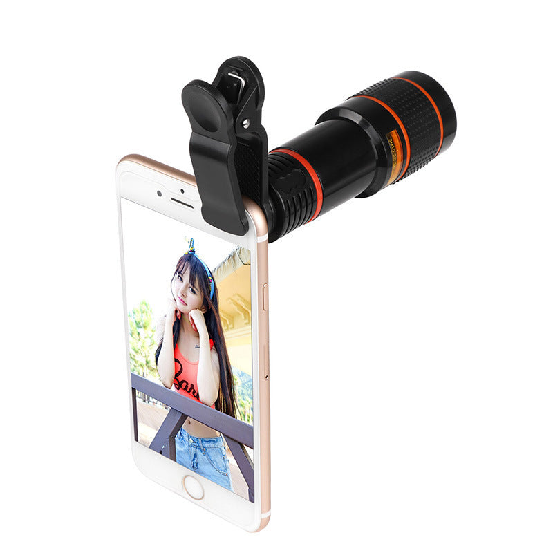 Objectif télescopique rétractable à clip pour téléphone portable Zoom pour Galaxy S3, S4, S5, S6, S7 Edge