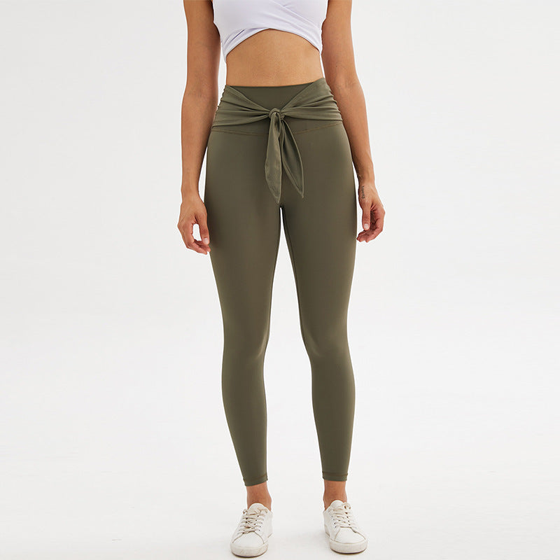 Pantalon de yoga legging à neuf points avec bretelles - LUXARAH