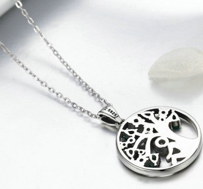 Collier avec pendentif arbre de vie en argent sterling 925 pour femme, bijou tendance, cadeau