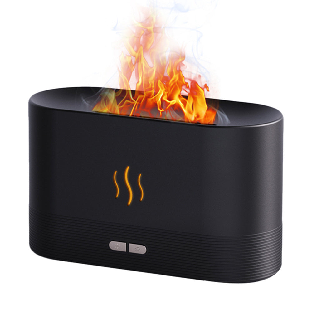 Diffuseur d'huiles essentielles et de parfums USB 180 ml, simulation de flamme, humidificateur d'air ultrasonique pour la maison et le bureau