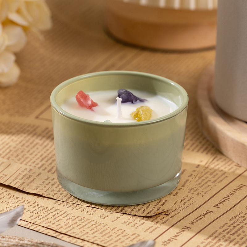 Bougie d'aromathérapie à la cire de soja et aux huiles essentielles