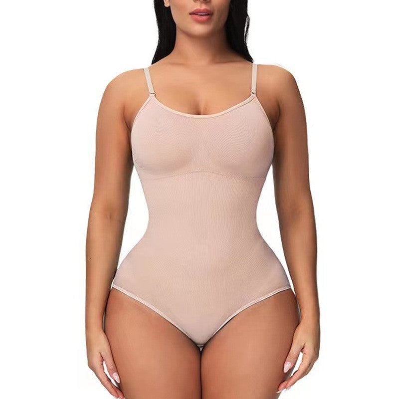 Combinaison à bretelles pour femme, style décontracté, sans coutures, slim, corset moulant