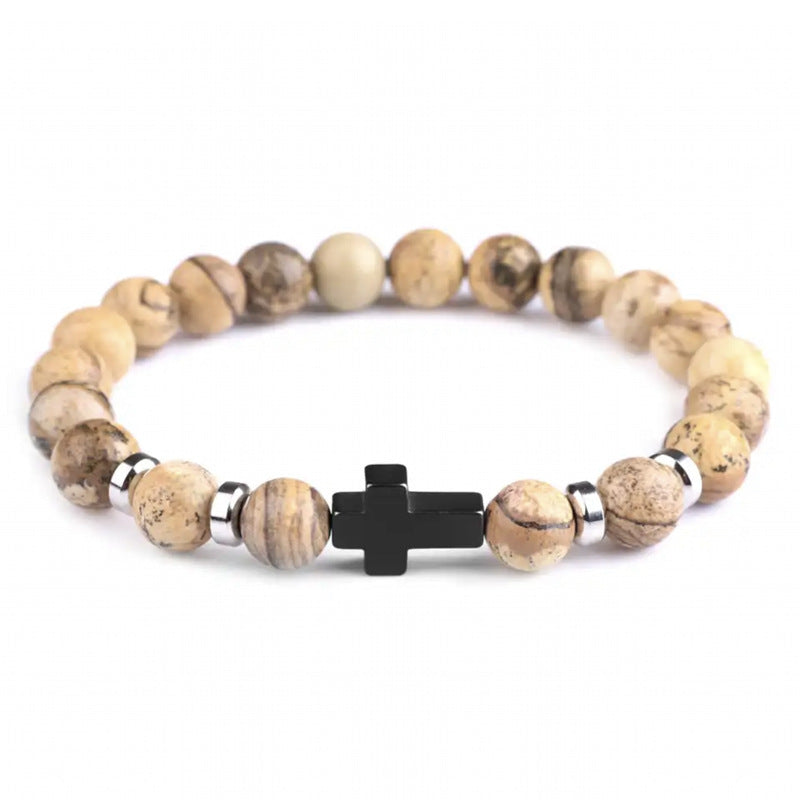 Bracelet de perles de roche volcanique - LUXARAH