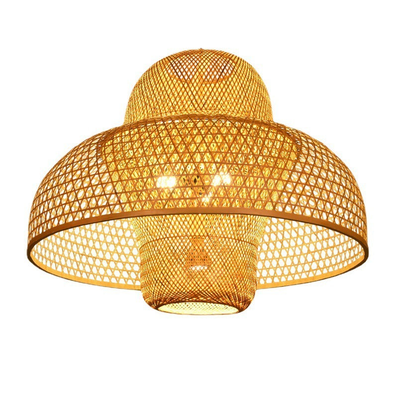 Lustre de style chinois en bambou