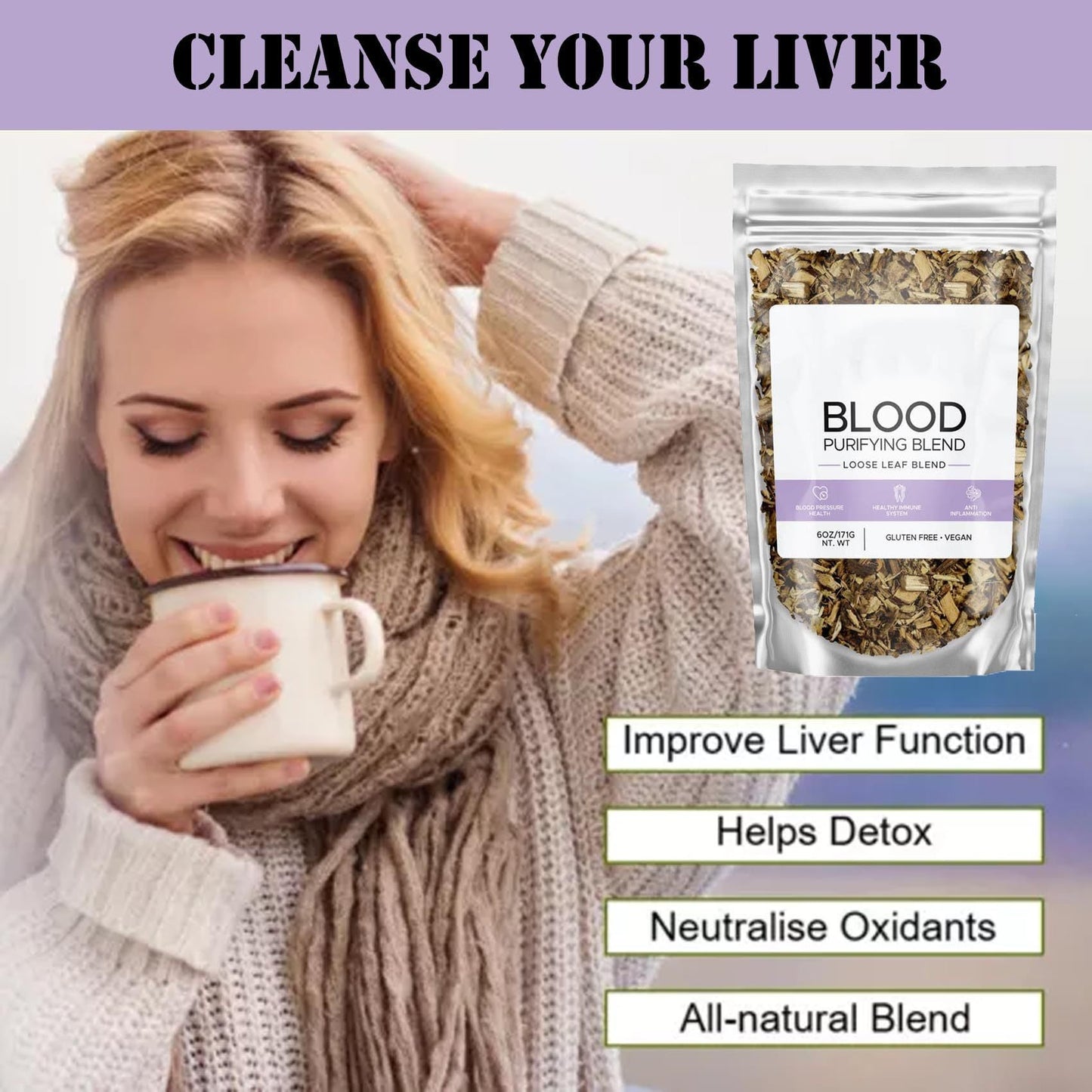 Thé mélangé pour la purification du sang et les soins de santé - LUXARAH