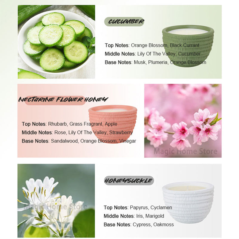 Bougies parfumées sans fumée, 100 g, en forme de tasse de ciment, en cire de soja naturelle, aux huiles essentielles, pour décoration de mariage