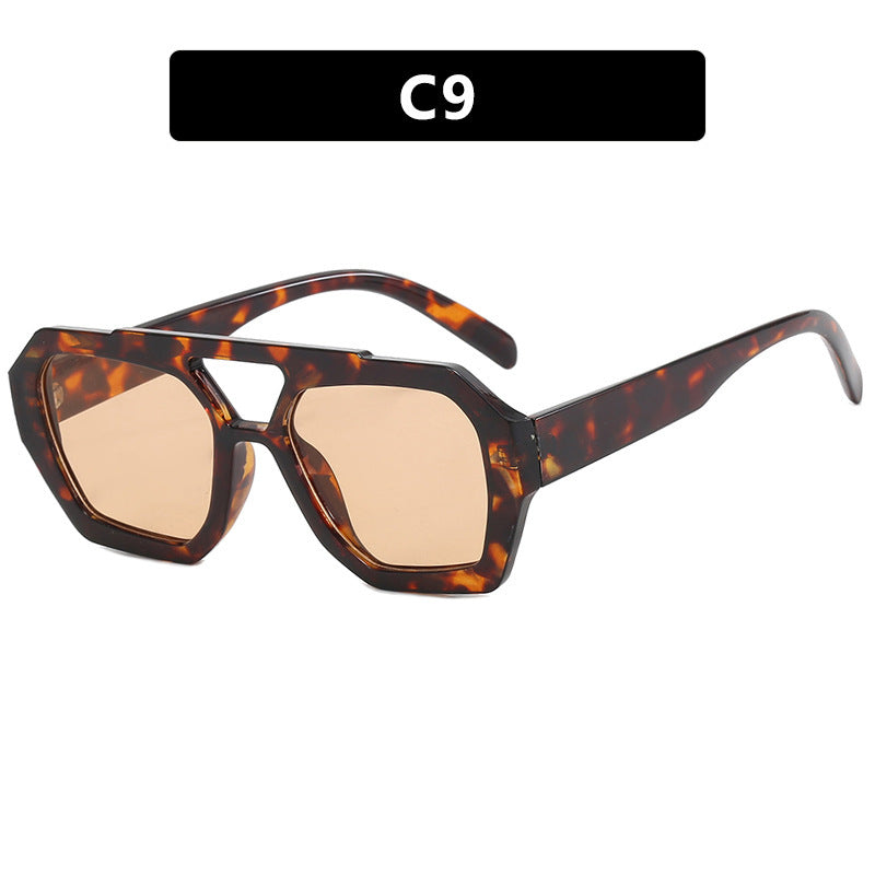 Lunettes de soleil léopard à grande monture pour l'été, lunettes de soleil pour les vacances à la plage
