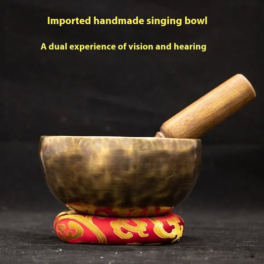 Bol chantant de l'Himalaya fait à la main au Népal, motif de pleine lune - LUXARAH