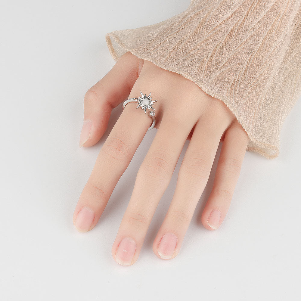 Bague anti-stress et en forme de tournesol rotatif - LUXARAH