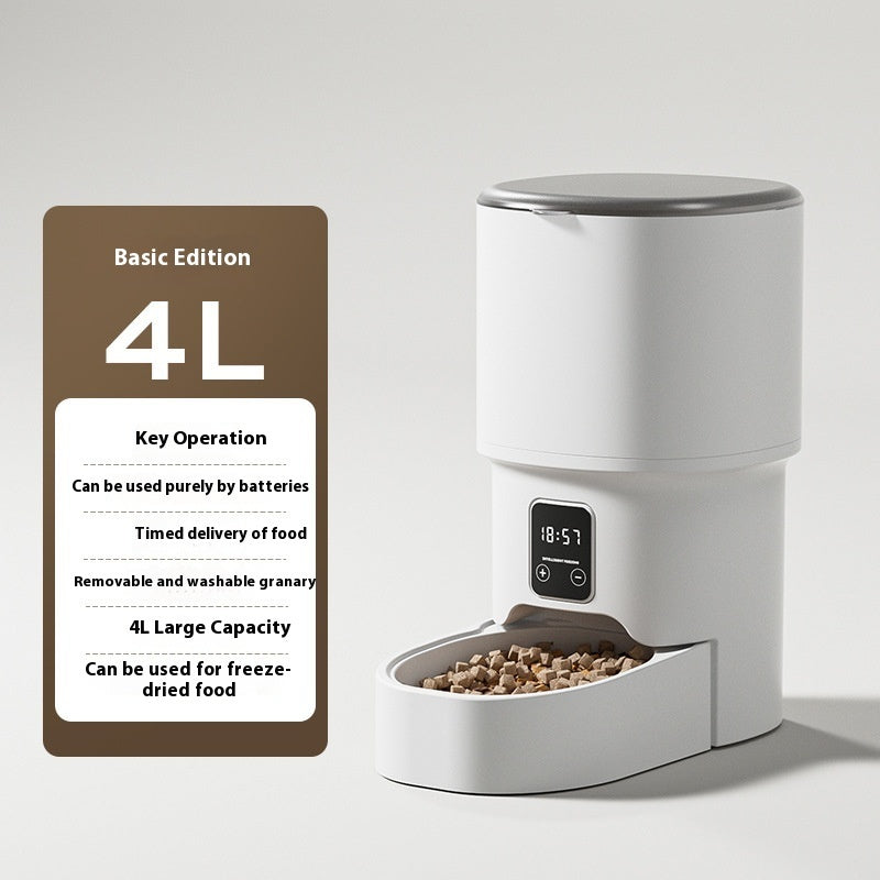 Distributeur automatique de nourriture pour chat et petit chien, 4 L - LUXARAH