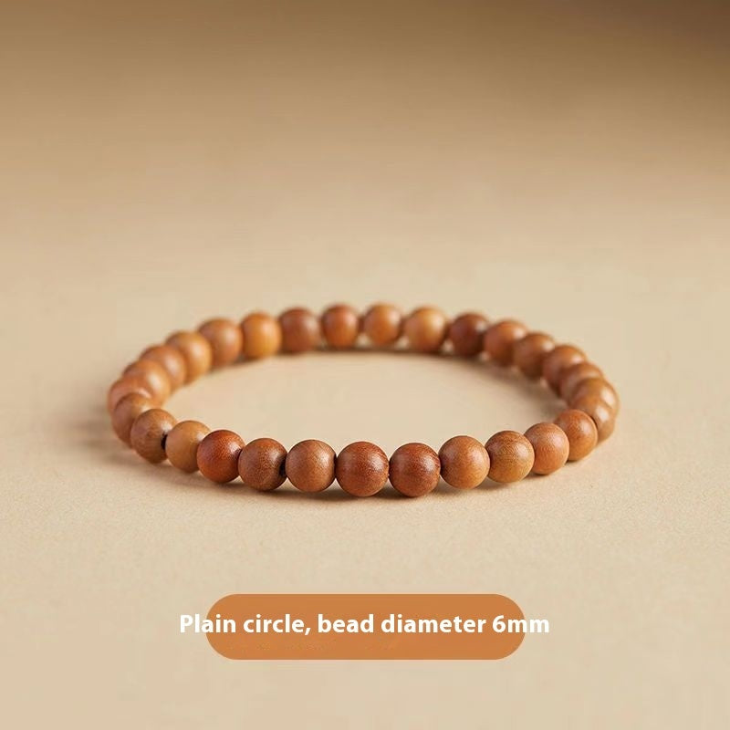 Bracelet de méditation chinois en bois de pêcher naturel - LUXARAH