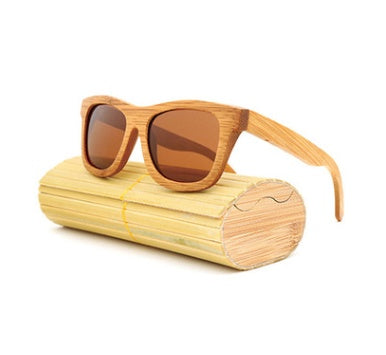 Lunettes de soleil explosion multicolores en bambou avec revêtement