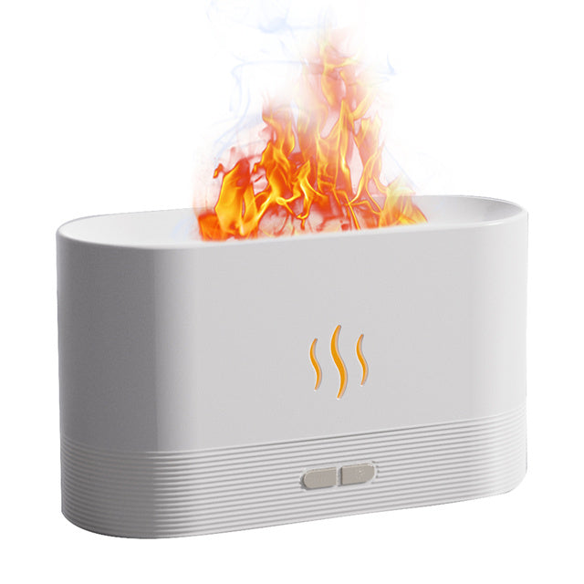 Diffuseur d'huiles essentielles et de parfums USB 180 ml, simulation de flamme, humidificateur d'air ultrasonique pour la maison et le bureau