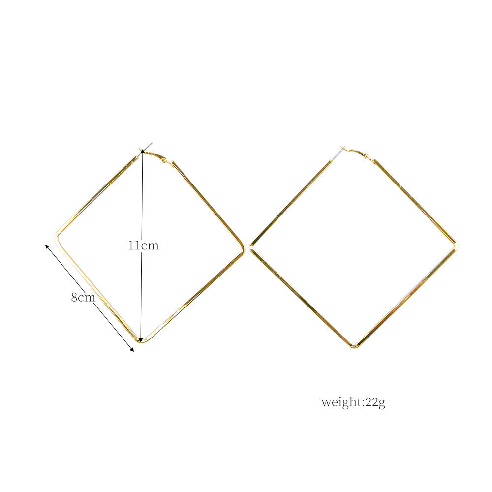 Boucles d'oreilles géométriques en diamant pour femme