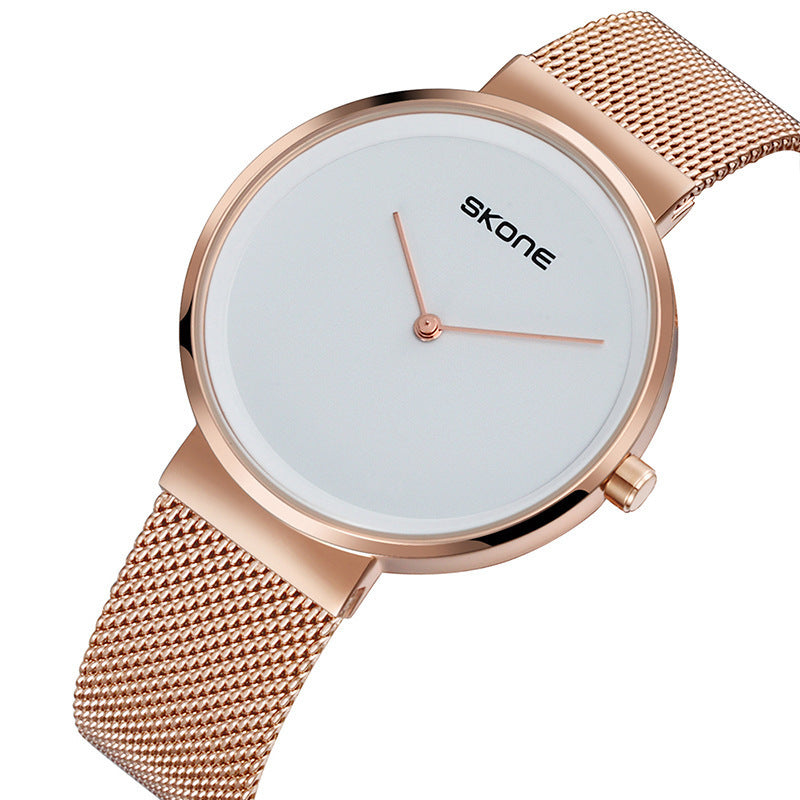 Montre à quartz étanche pour femme, bracelet en maille, tendance et simple - LUXARAH