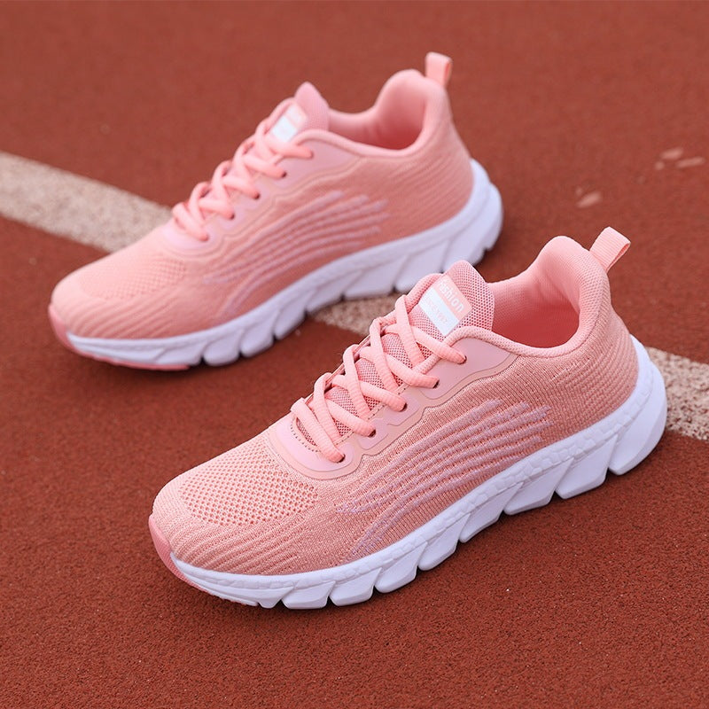 Chaussures de course respirantes tissées volantes pour hommes et femmes, baskets décontractées pour couples - LUXARAH