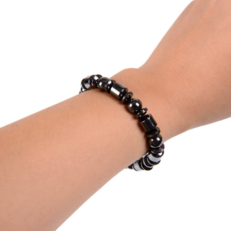 Bracelets magnétiques pour perte de poids, pour femmes et hommes, avec pentagramme en pierre, thérapie magnétique, soulagement de la douleur, bijoux de santé amincissants - LUXARAH