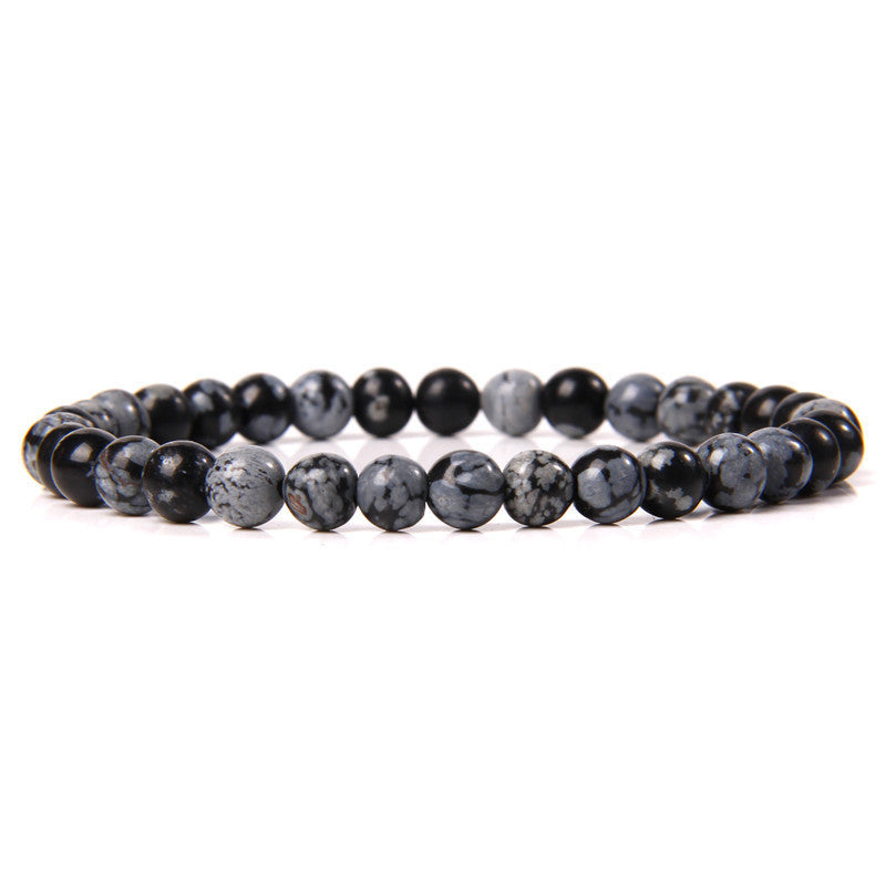 Bracelet en pierre naturelle de 6 mm, tissé à la main, bracelet énergétique - LUXARAH