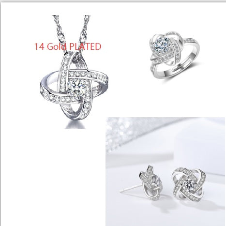 Collier en argent sterling 925 pour femme, pendentif cœur éternel, mosaïque de zircons, cadeau