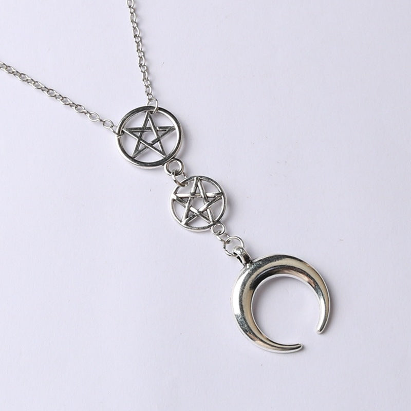 Make a series of hollow necklaces with stars and moons