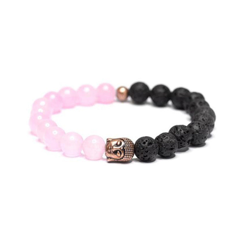 Bracelet énergétique en perles de pierre volcanique naturelle - LUXARAH