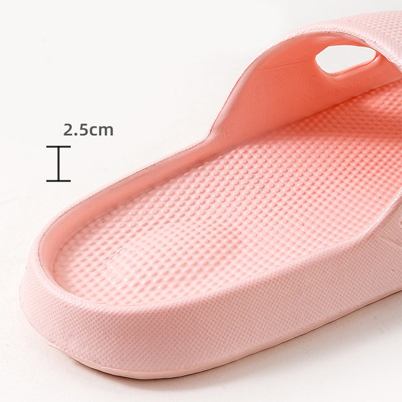 Pantoufles d'été antidérapantes à semelle épaisse et couleur unie pour la maison, la salle de bain, pour femmes et hommes