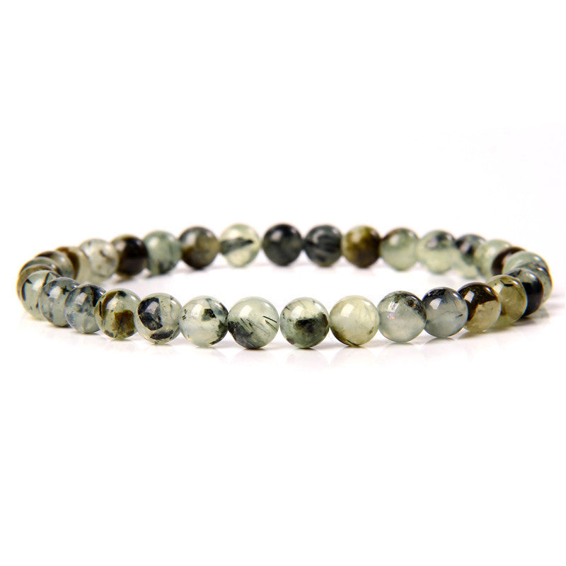 Bracelet en pierre naturelle de 6 mm, tissé à la main, bracelet énergétique - LUXARAH