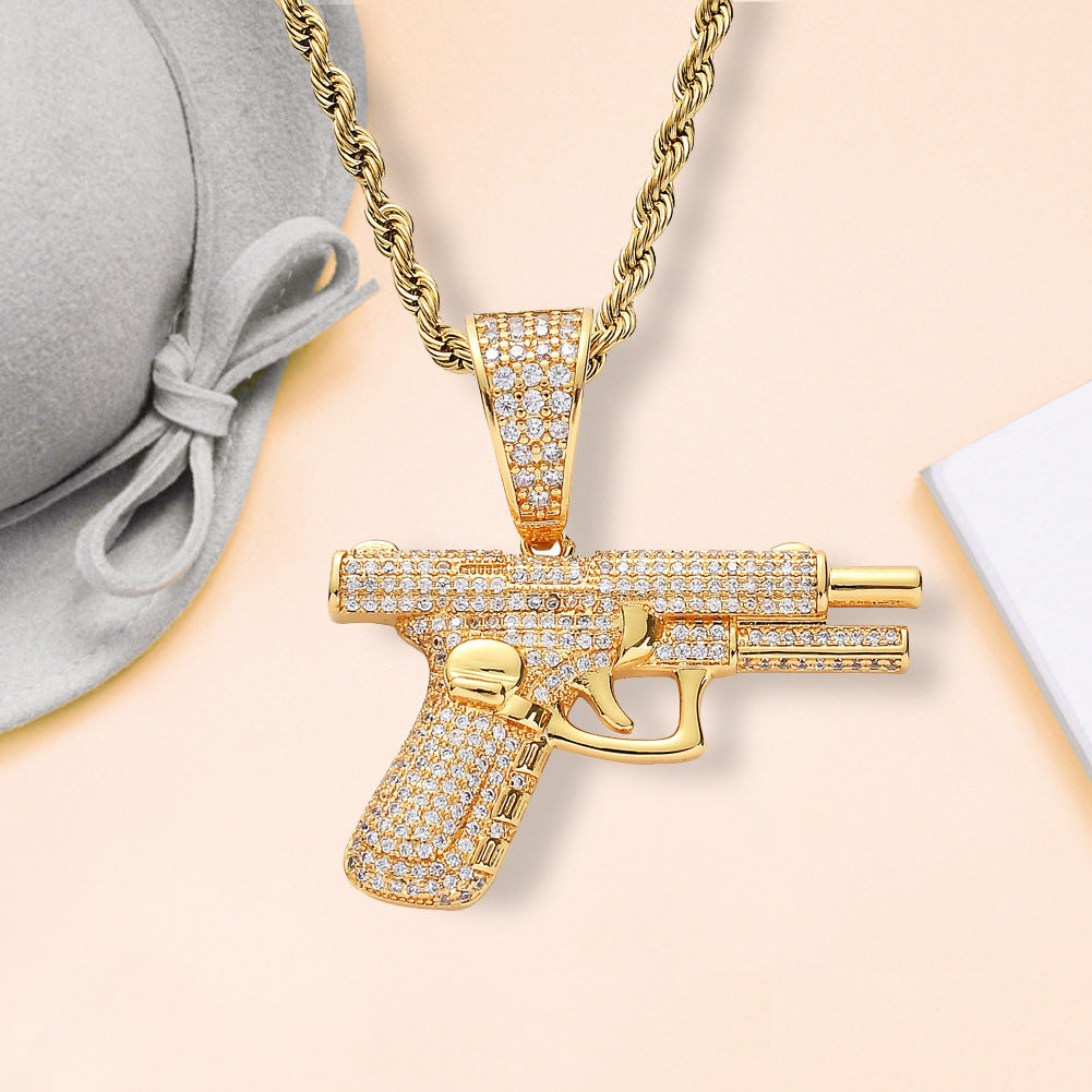 Nouveaux colliers Colliers hip-hop Incrustations de diamants créatives