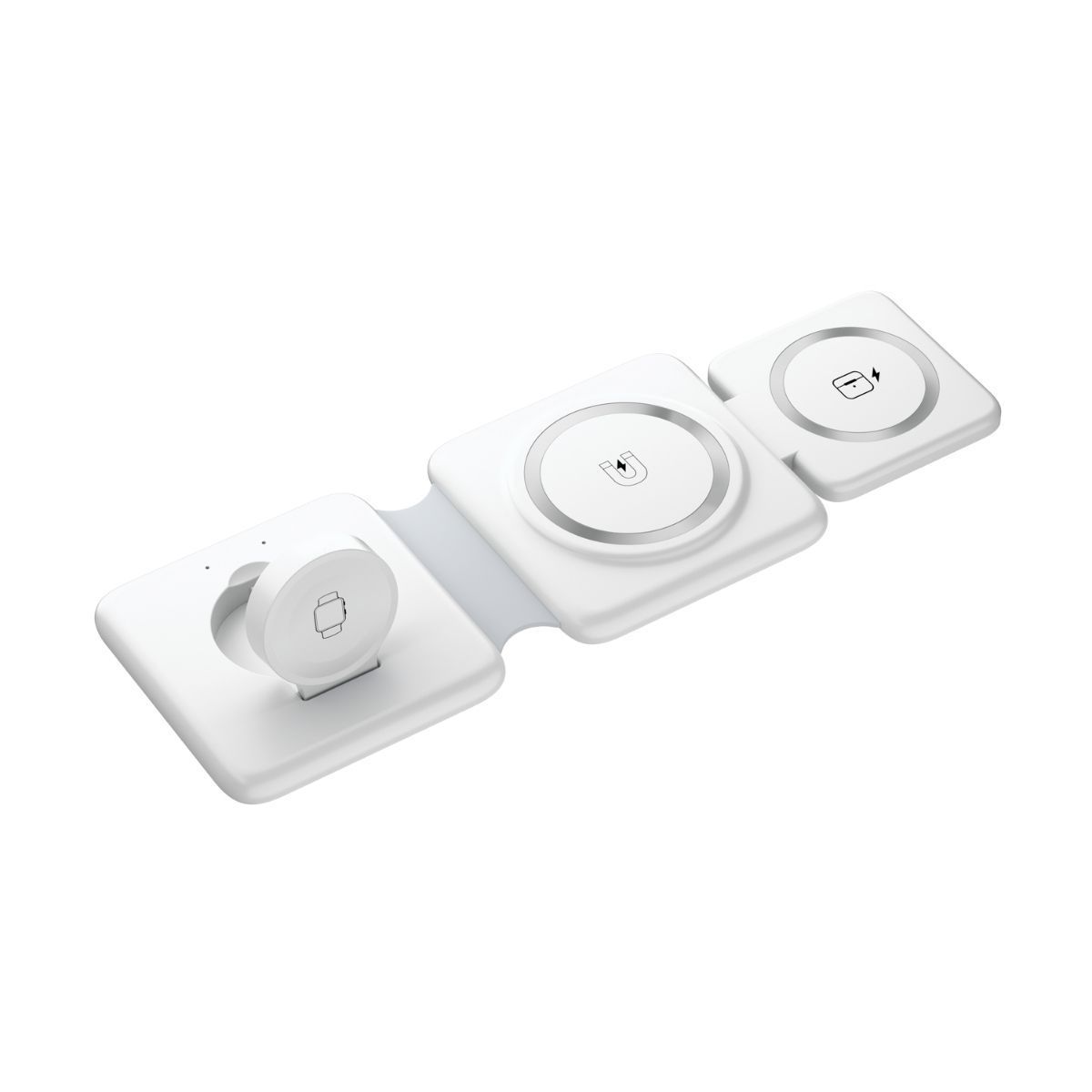 Chargeur sans fil pliable à aspiration magnétique 3 en 1