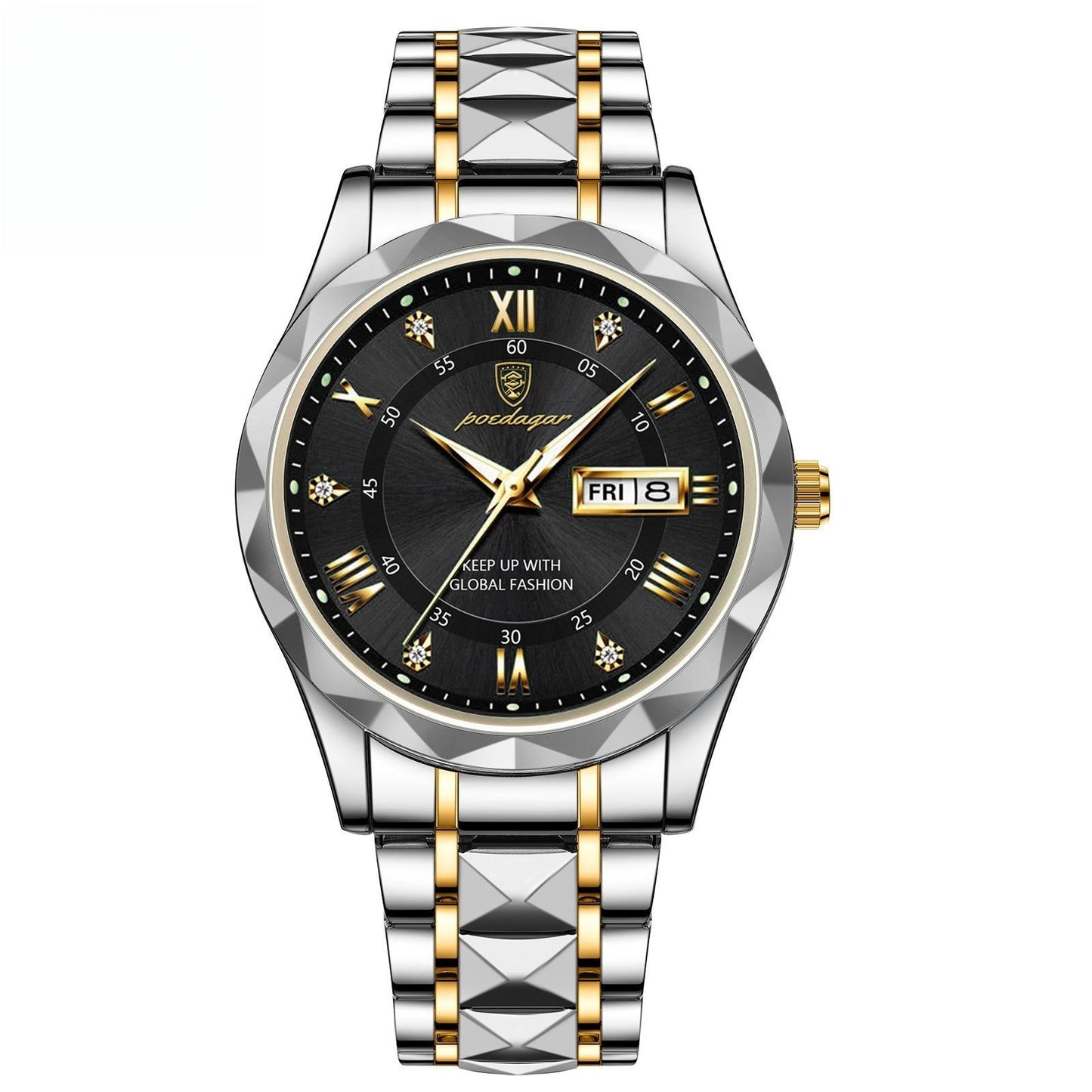 Montre à quartz lumineuse étanche pour homme avec double calendrier - LUXARAH