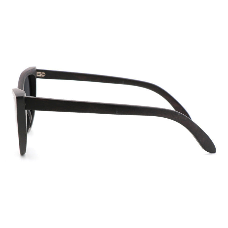 Lunettes de soleil polarisées œil de chat pour femmes, en bois de bambou, tendance