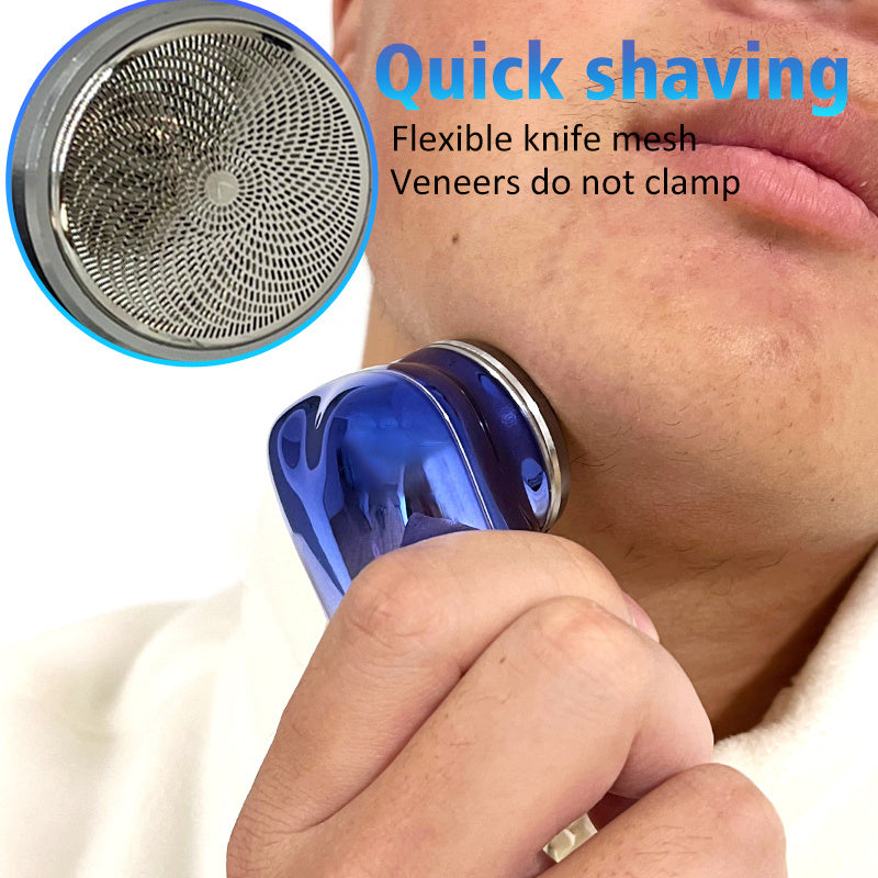 Mini rasoir portable sans fil rechargeable par USB, rasoir électrique pour le visage, humide et sec, indolore, petite taille, pour hommes - LUXARAH