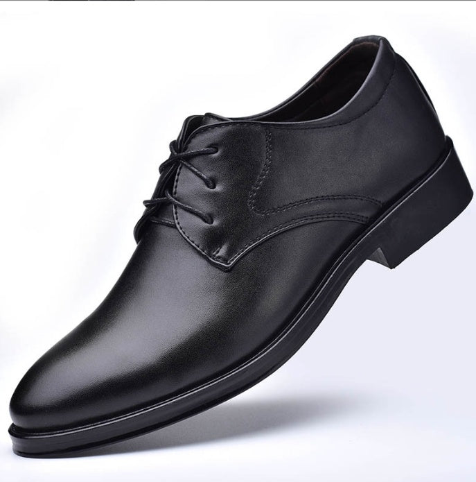Chaussures noires à bout pointu pour homme - LUXARAH